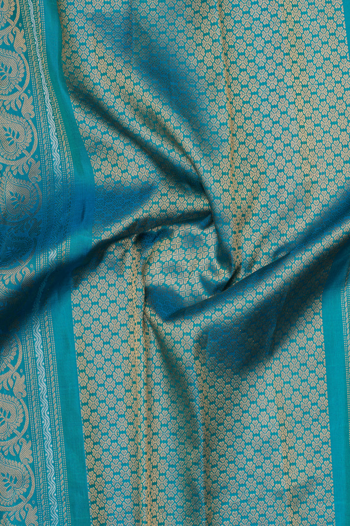 Yellow Ganga Jamuna pure Kuttu Gadwal Silk Saree