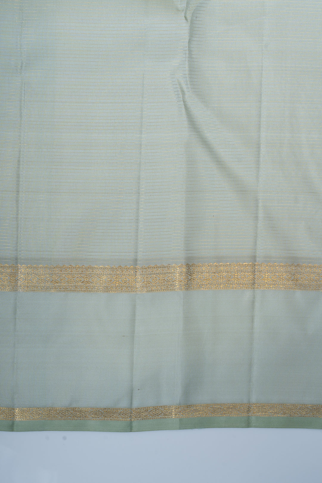 Pastel Green zari checks pure kanchipuram silk saree