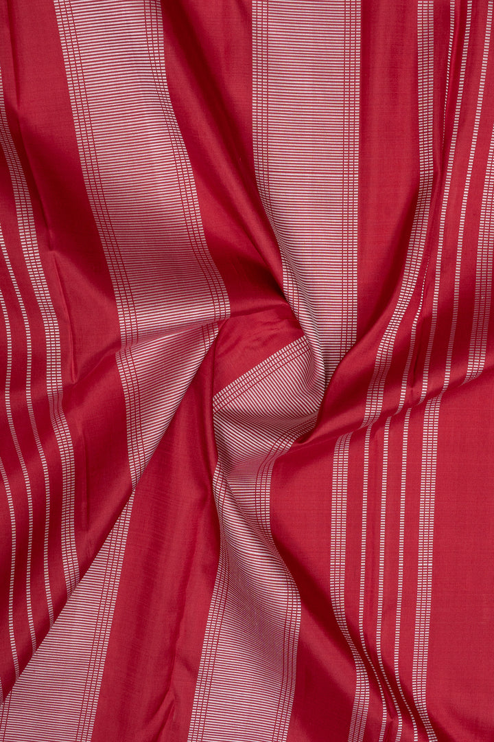Cream Handpainted artistic Kanjivaram silk saree
