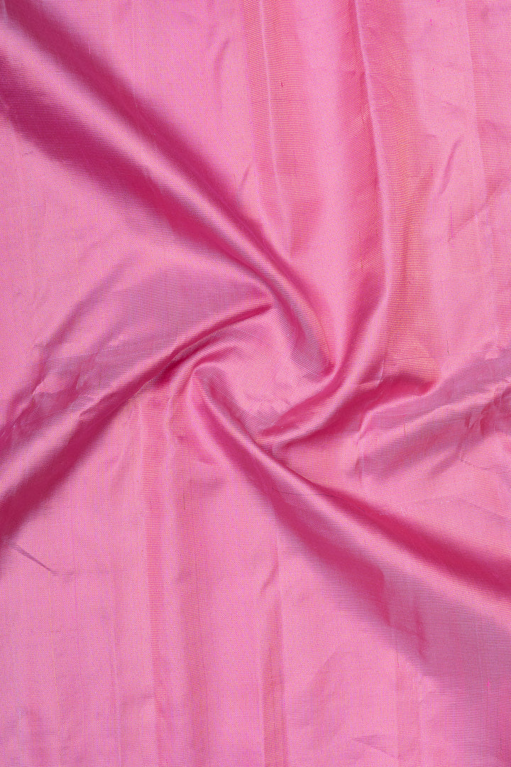 Brown and pink checks Gadwal &amp; Kuttu Gadwal silk saree