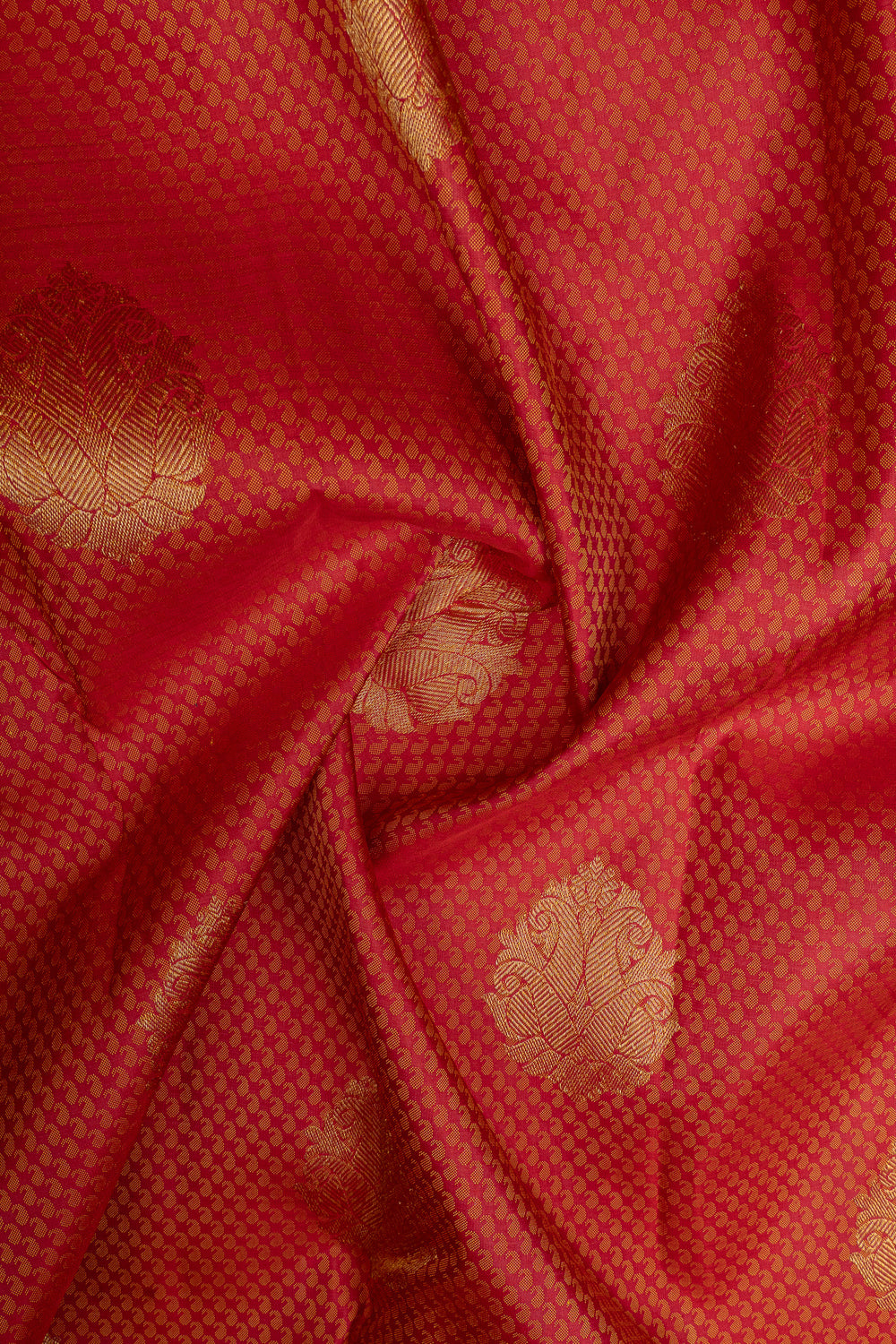 Red thread brocade pure kanchipuram silk saree