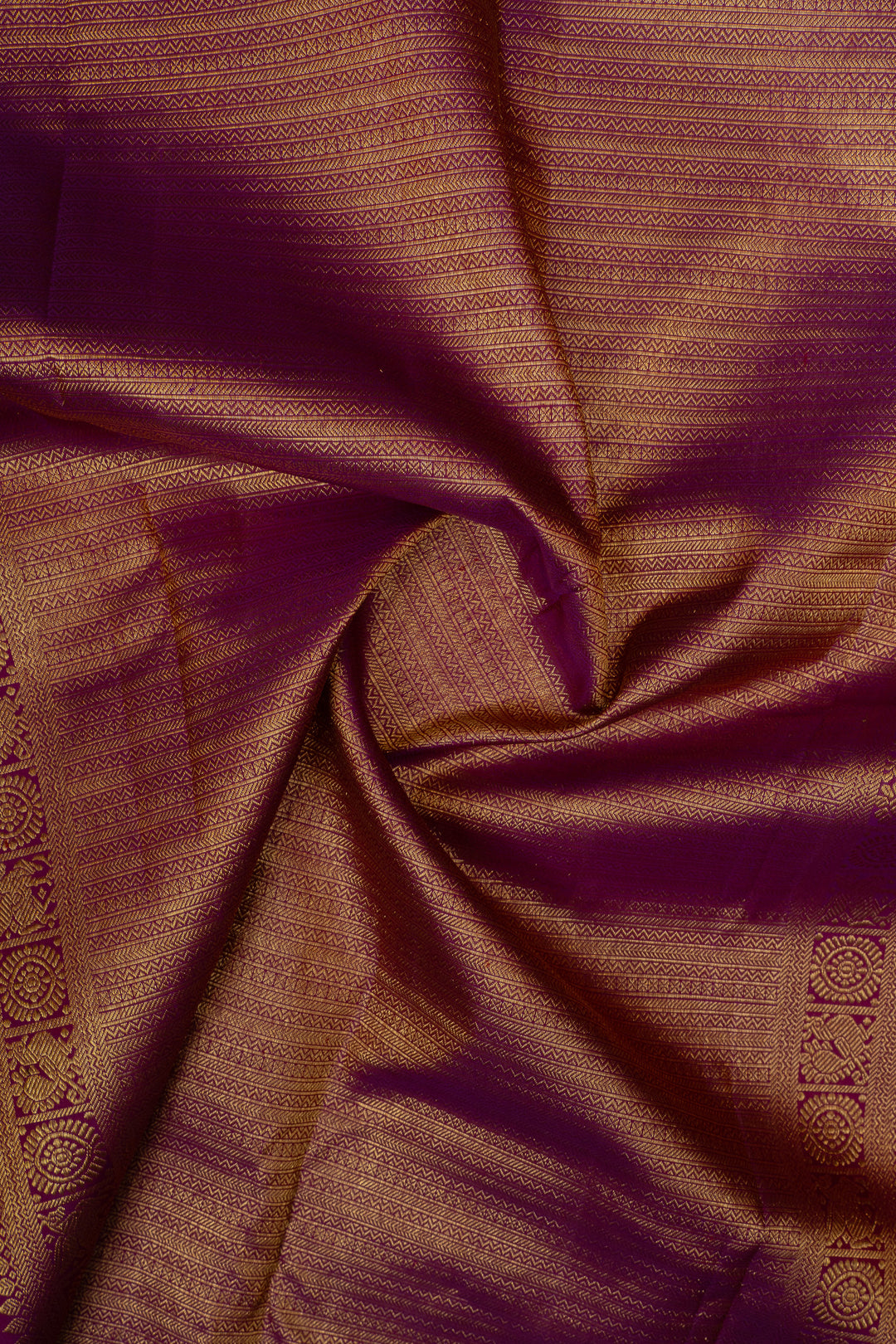 Maroon traditional pure Kanchipuram silk saree