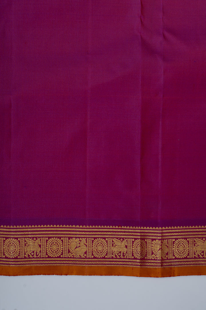 Maroon traditional pure Kanchipuram silk saree