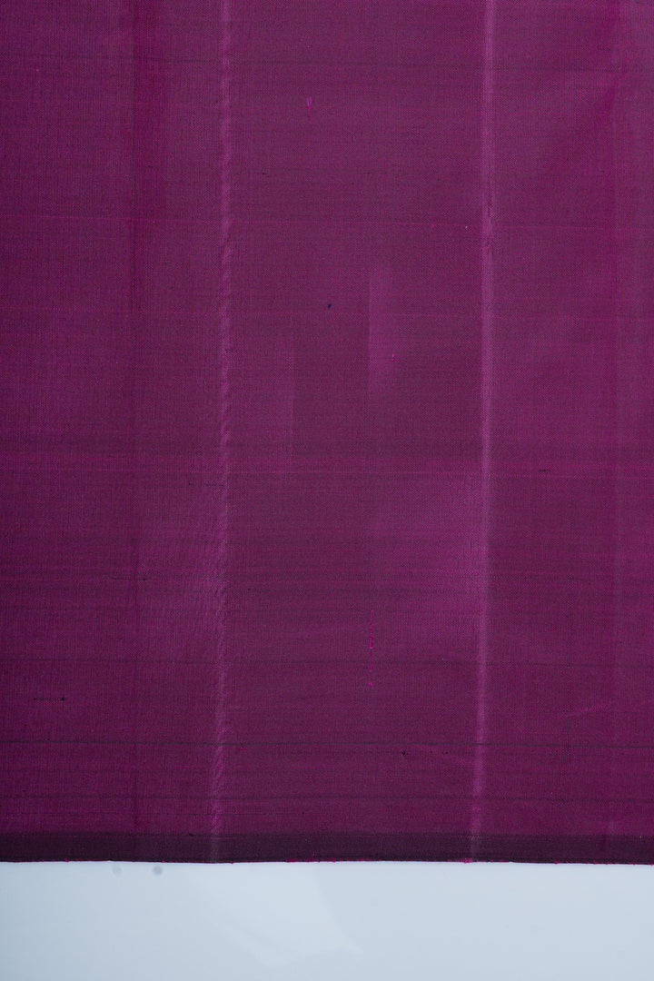 Mulberry purple temple border Kanchipuram silk saree