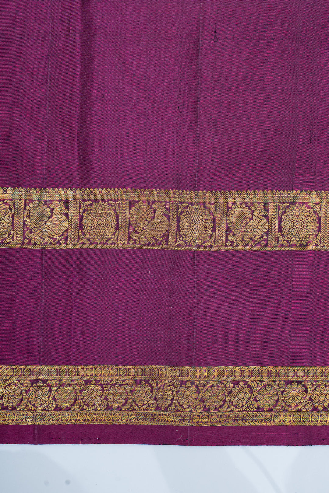 Bottle green rettai pettu pure kanchipuram silk saree