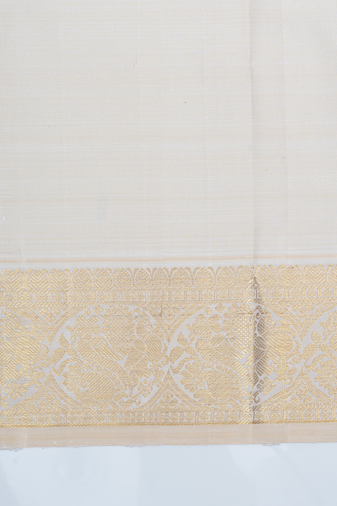 Black and ivory traditional pure kanchipuram silk saree