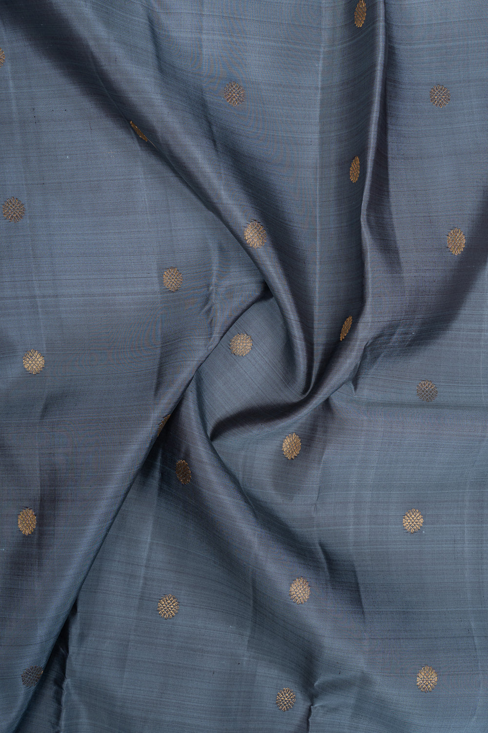 Bluish grey and maroon pure Kanchipuram silk saree