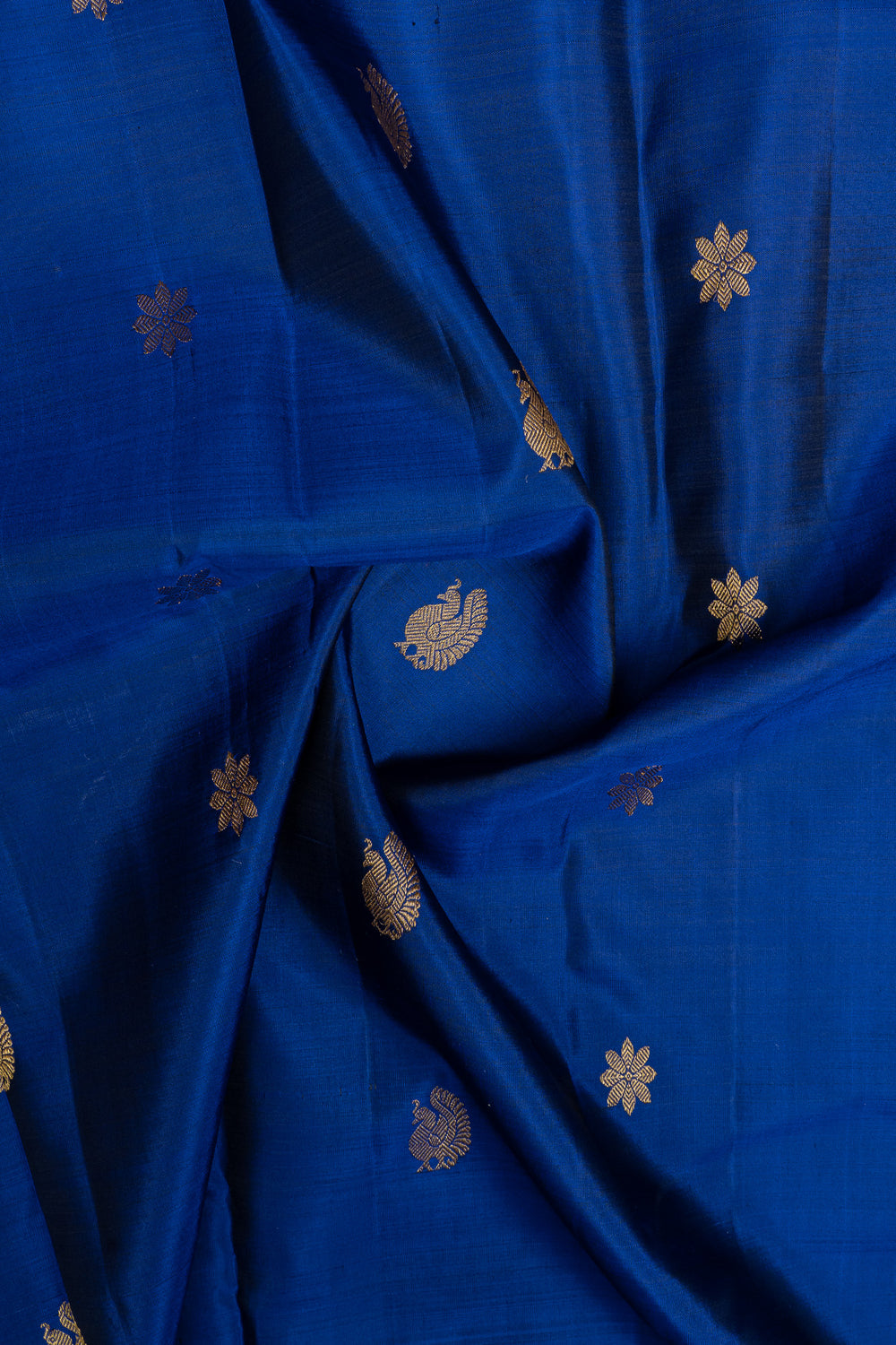 Ms blue and maroon  traditional pure kanchipuram silk saree