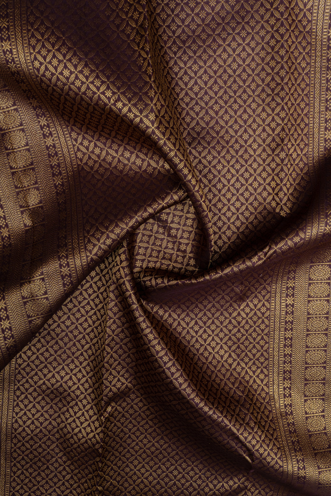 Peacock green and maroon zari checks pure kanchipuram silk saree