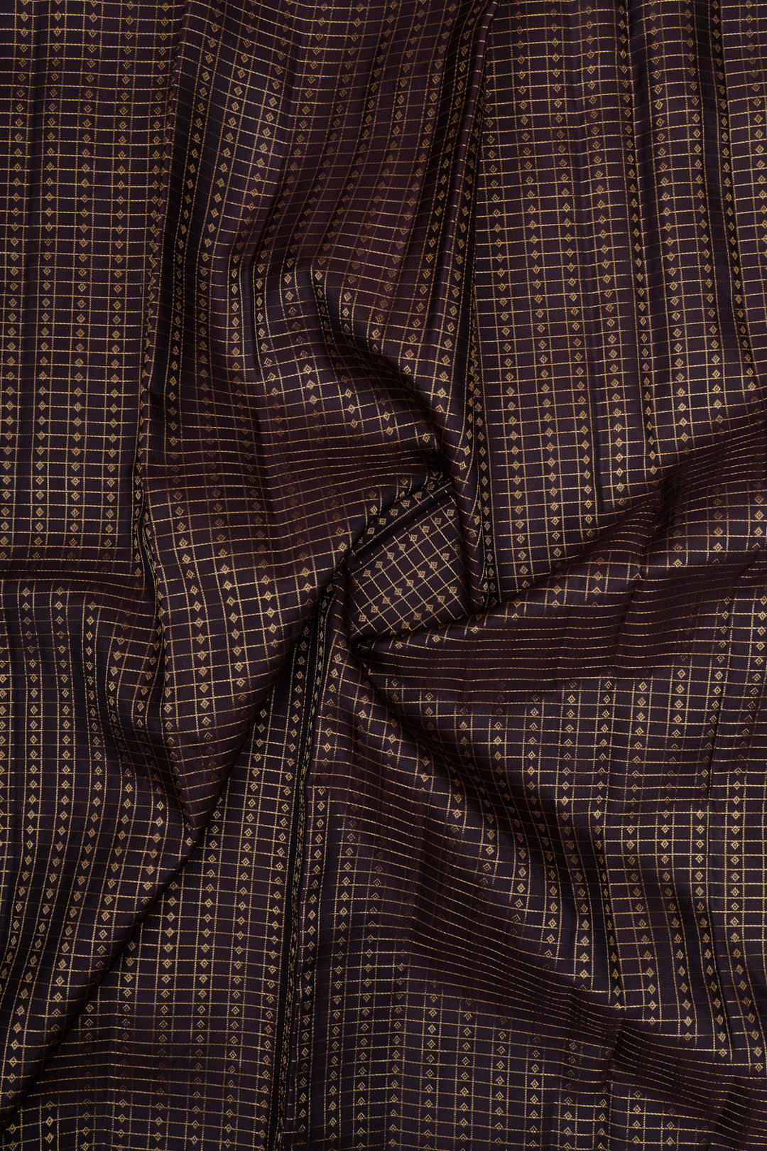 Brown lakshadeepam pure Kanchipuram silk saree