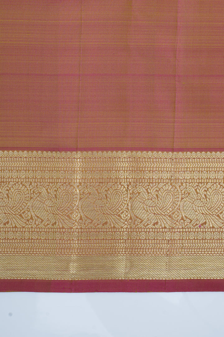 Lime yellow  traditional pure kanchipuram silk saree