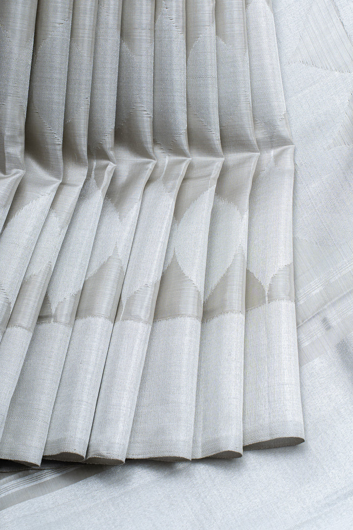 Silver and gold tissue 8 Kol pure kanchipuram silk saree