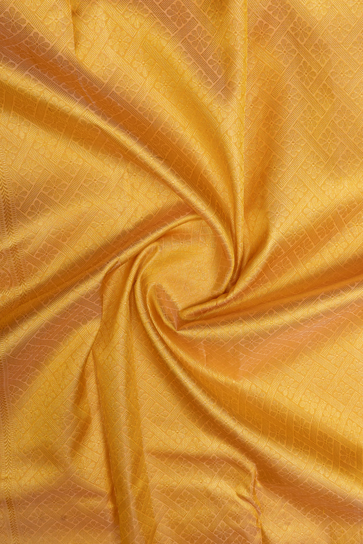 Pastel green and yellow   traditional pure kanchipuram silk saree