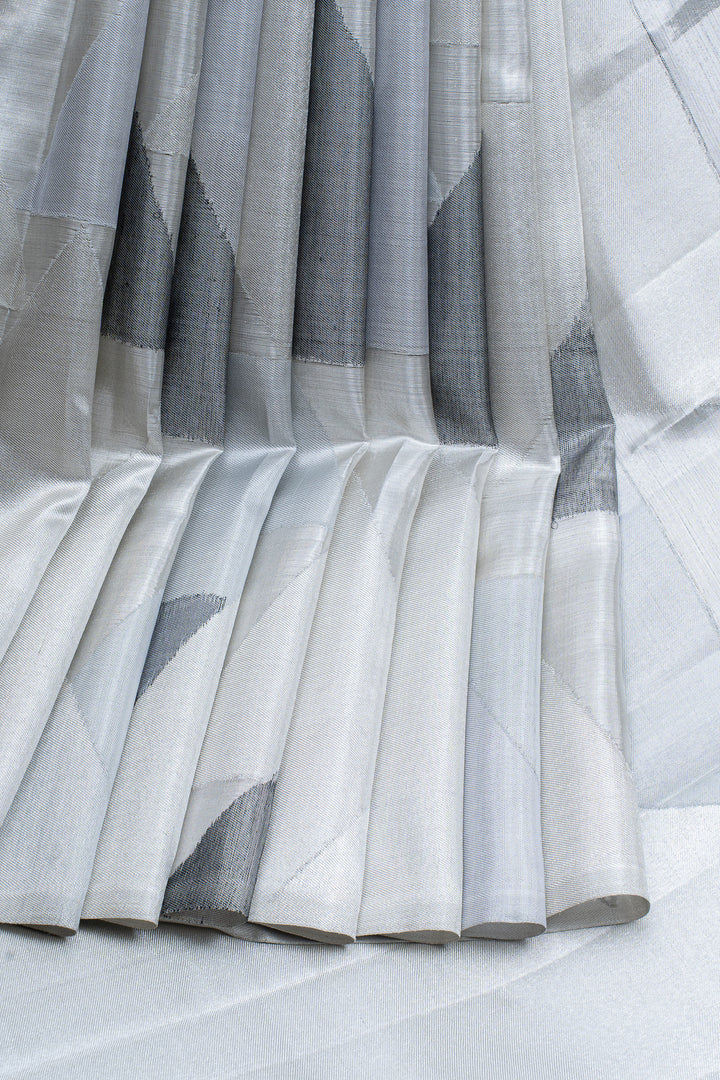 Grey and silver concept 8 kol kanchipuram silk saree