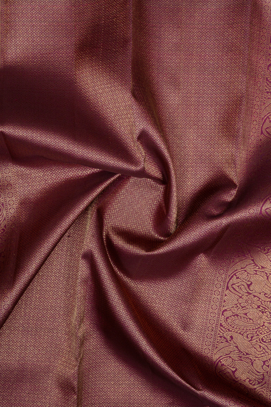 Purple traditional pure kanchipuram silk saree