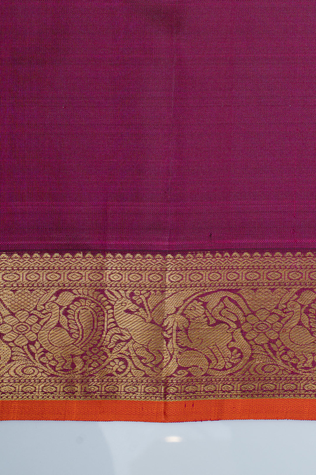 Purple traditional pure kanchipuram silk saree