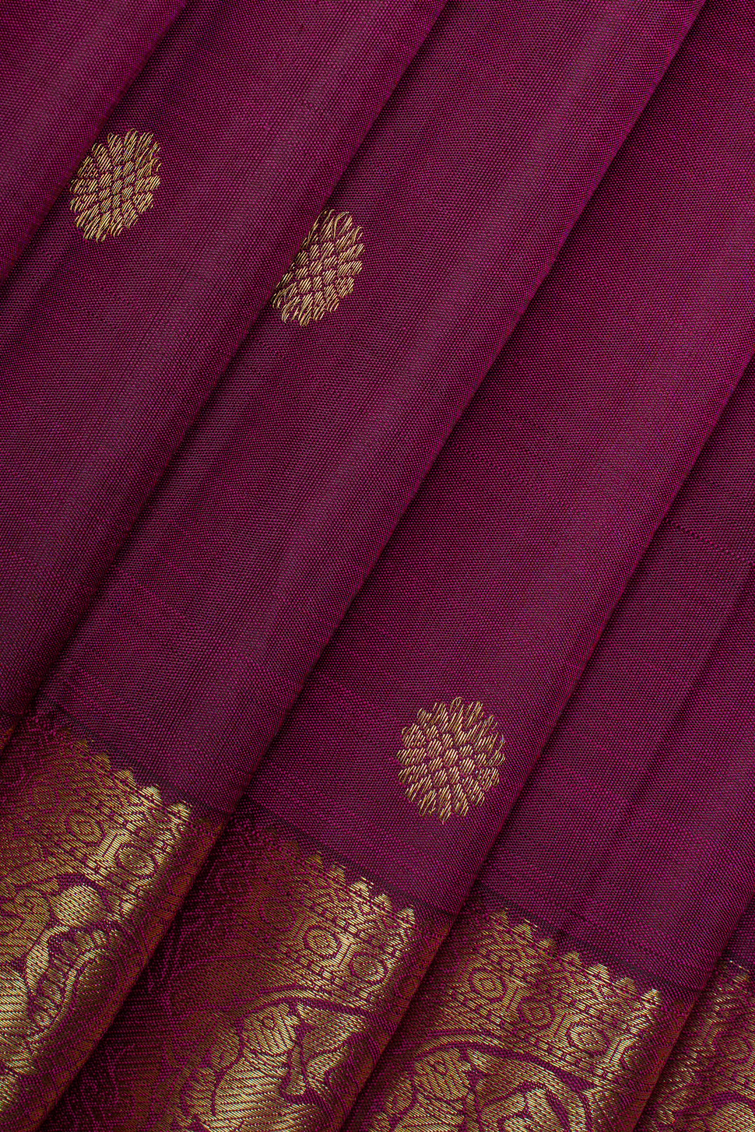 Purple traditional pure kanchipuram silk saree