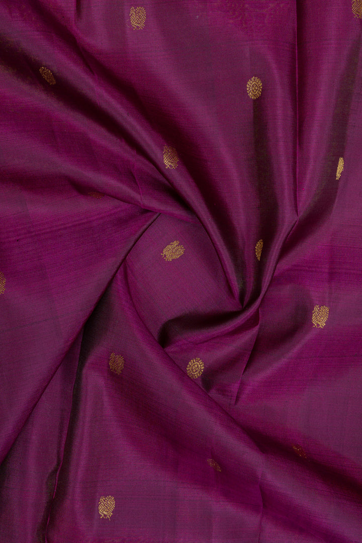 Purple and jamun rettai pettu pure kanchipuram silk saree