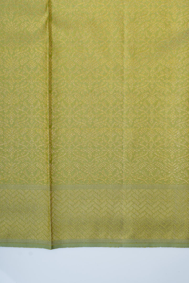 Pastel green brocade pure kanchipuram silk saree