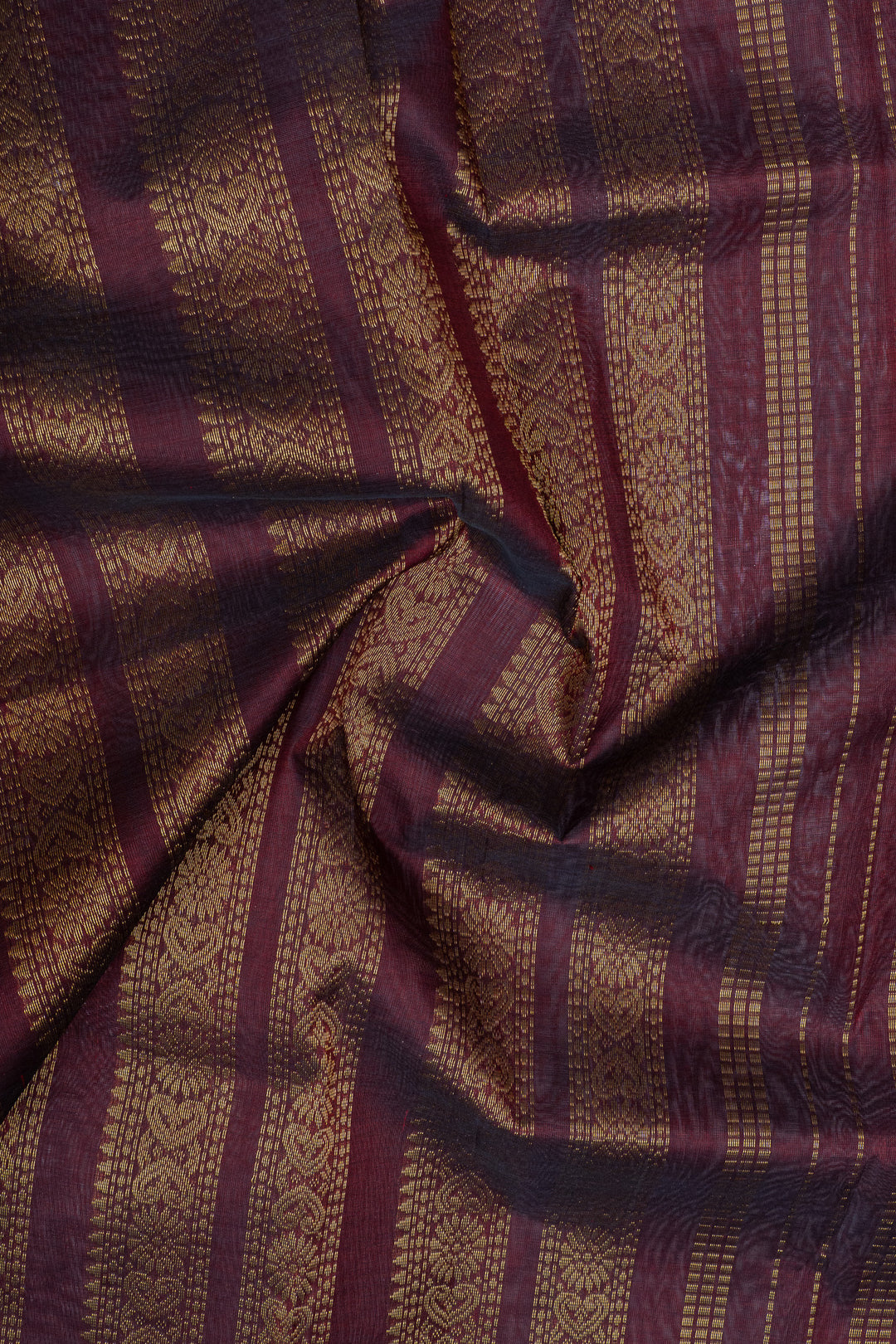 Yellow and jamun checks pure silk cotton saree