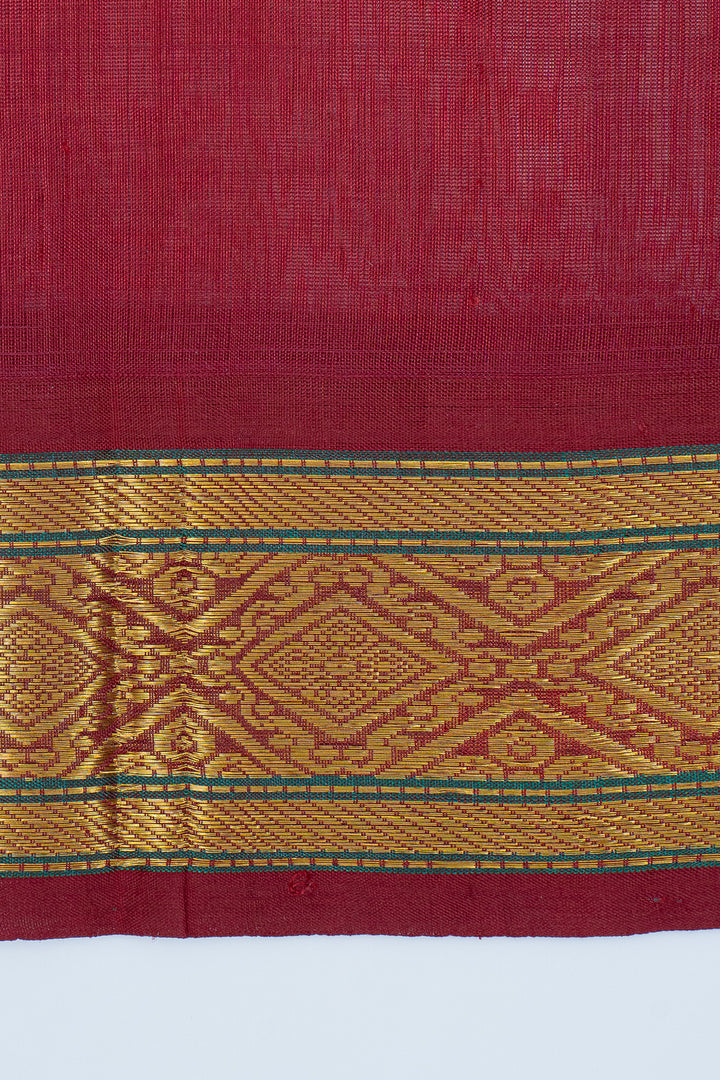 Yellow and maroon traditional  pure silk cotton saree