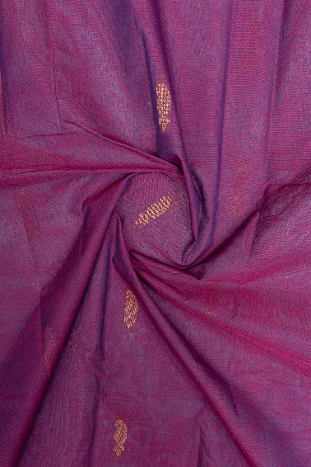 Purple traditional pure cotton saree