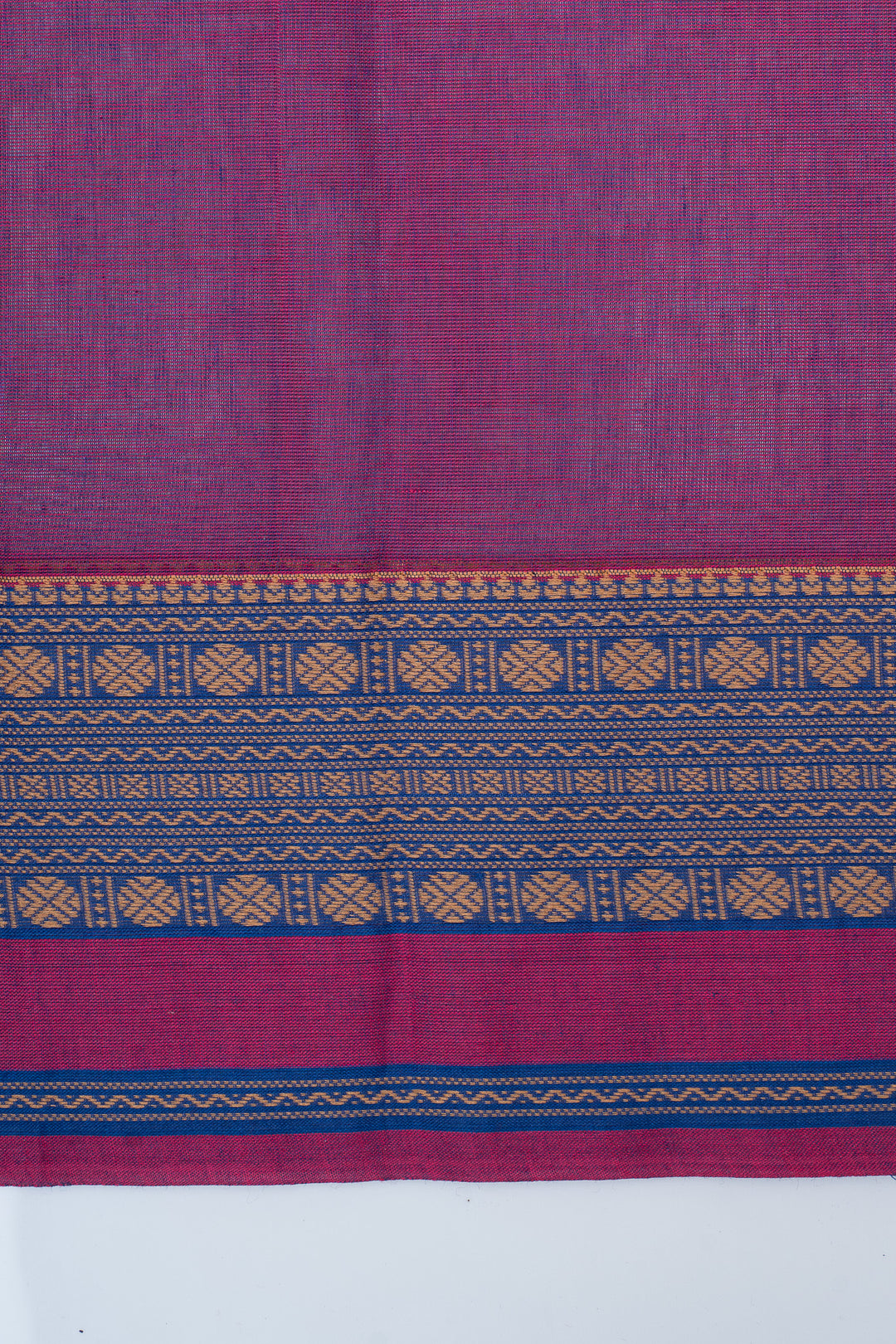 Purple traditional pure cotton saree