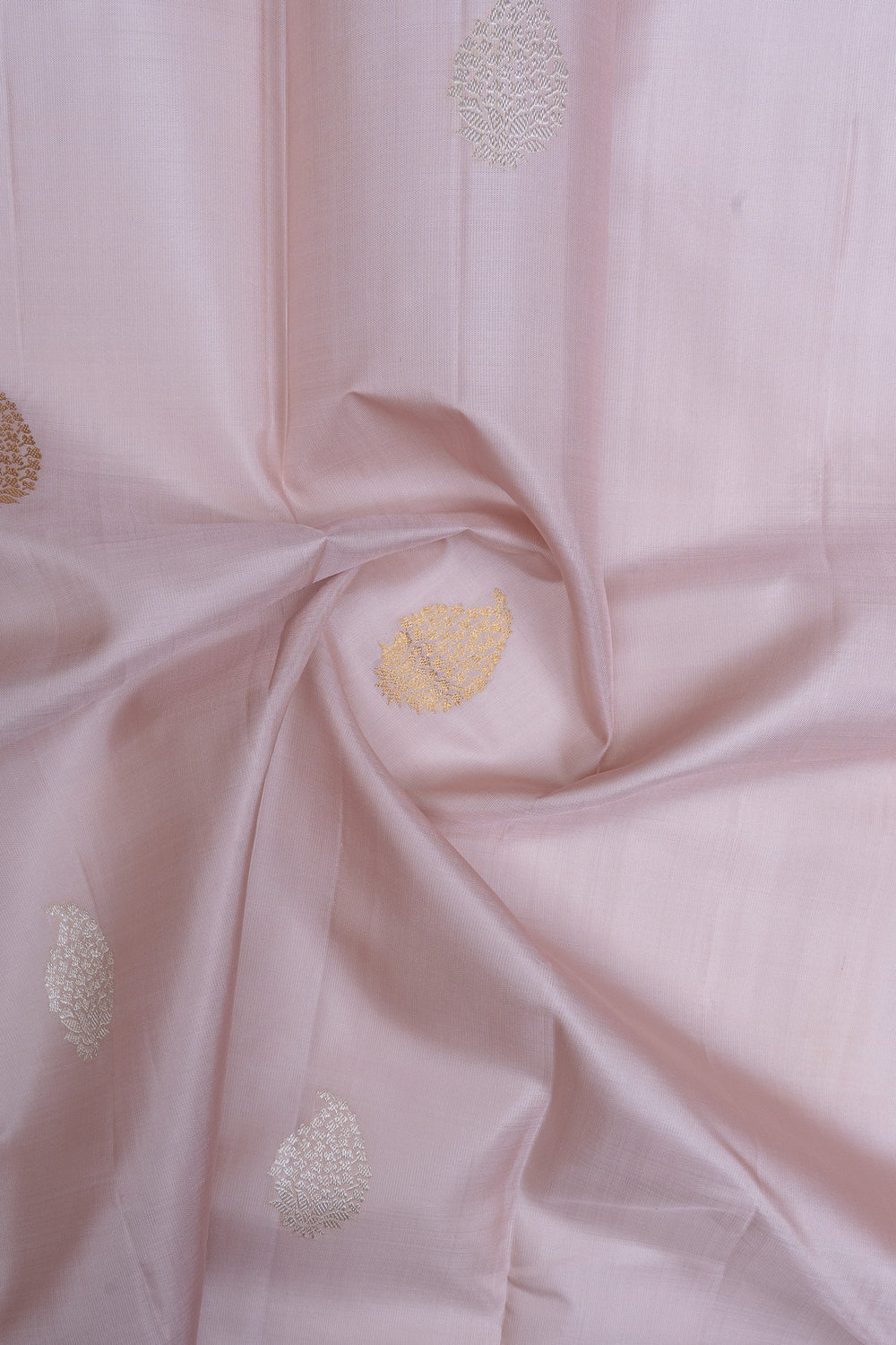 Lilac meenakari pure kanchipuram silk saree