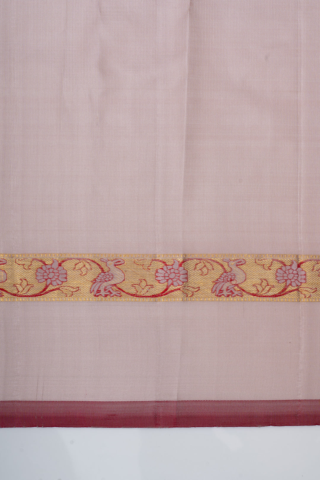 Lilac meenakari pure kanchipuram silk saree