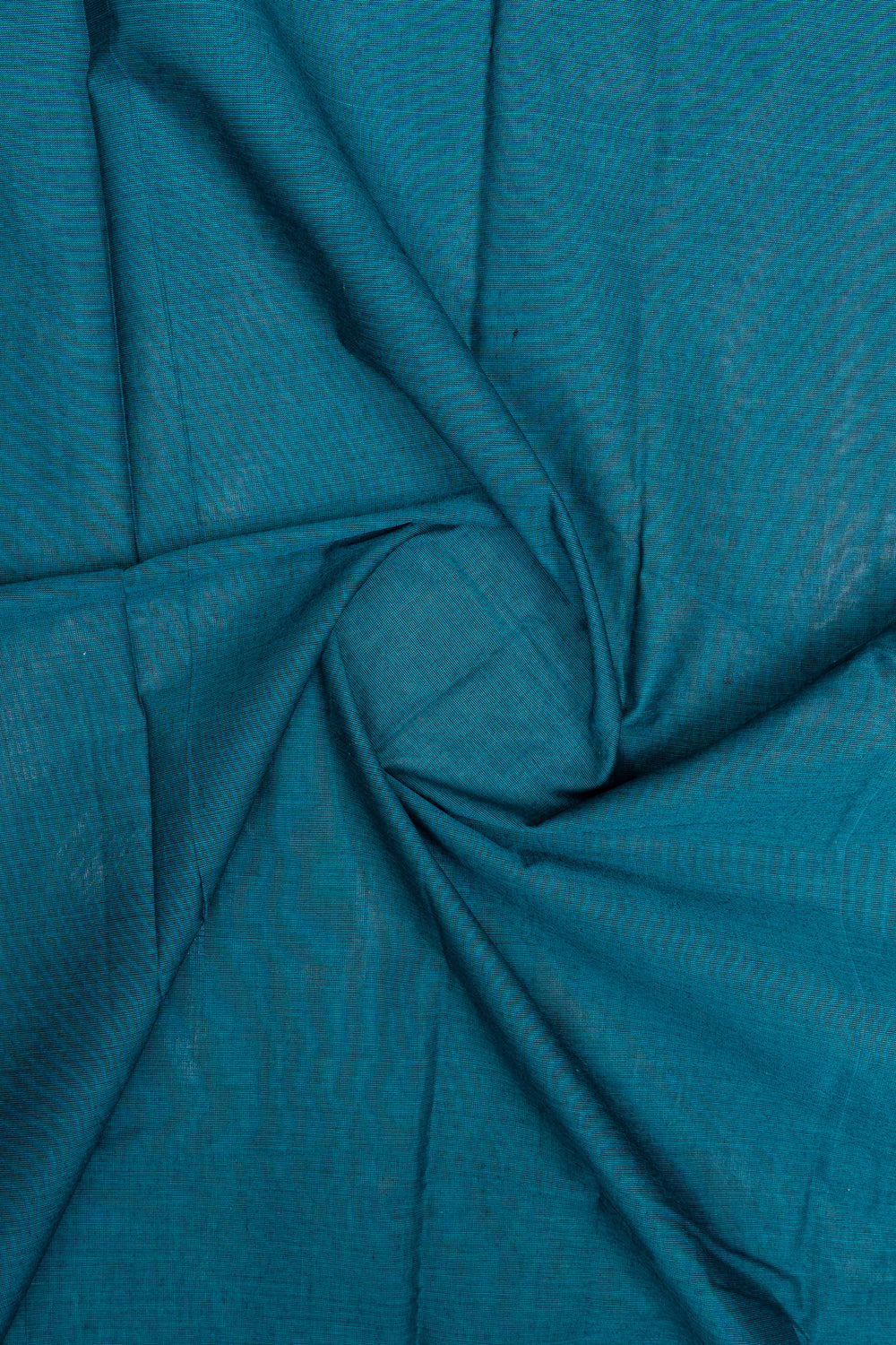 Peacock blue traditional pure cotton saree