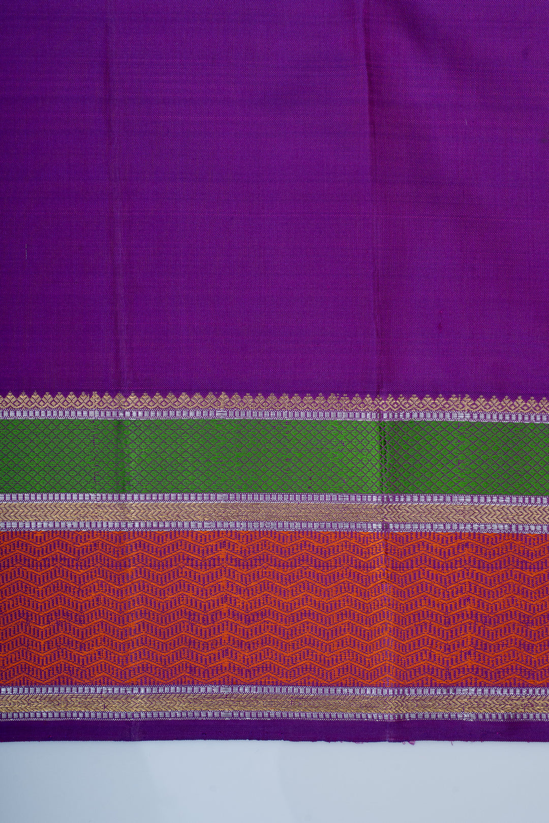 Purple thread brocade pure kanchipuram silk saree