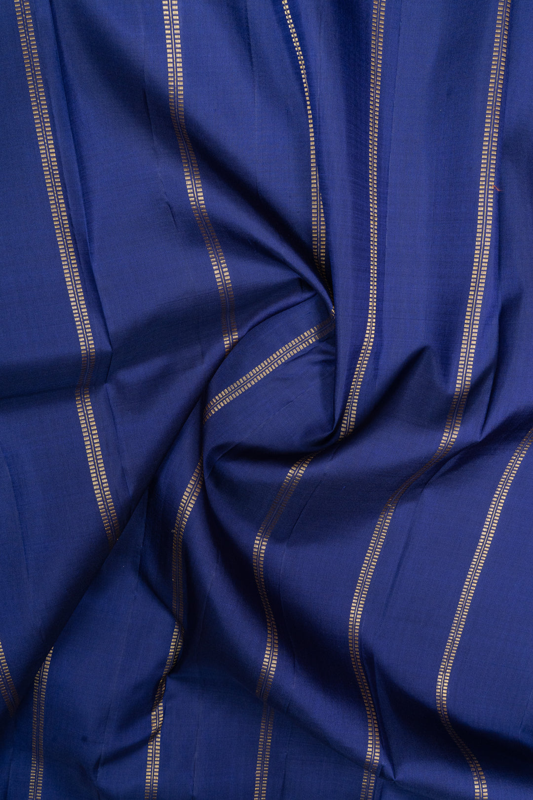 Ms blue and navy blue rettai pettu pure kanchipuram silk saree