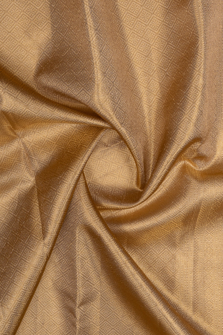 Champagne gold tissue pure kanchipuram silk saree
