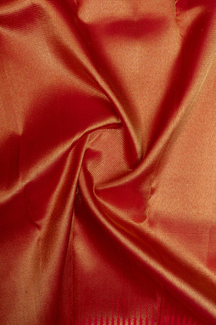 Varalakshmi red brocade temple pure kanchipuram silk saree