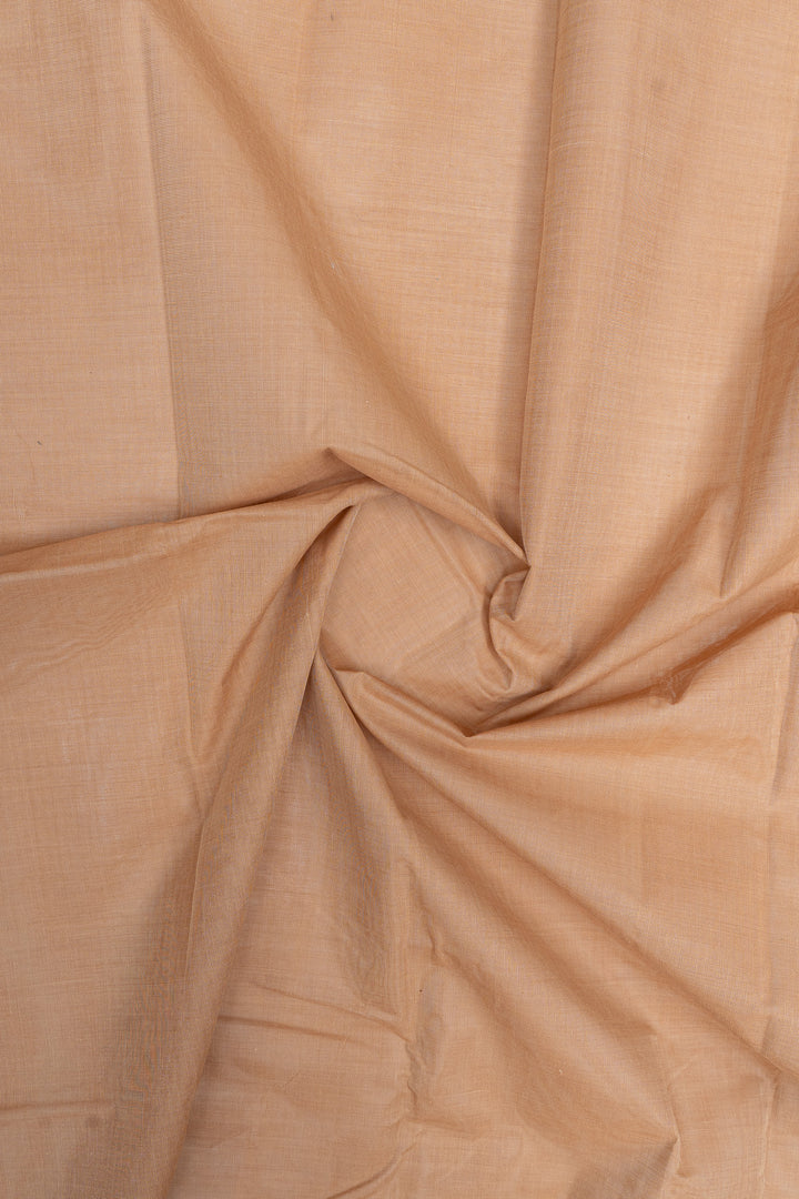 Beige traditional pure cotton saree