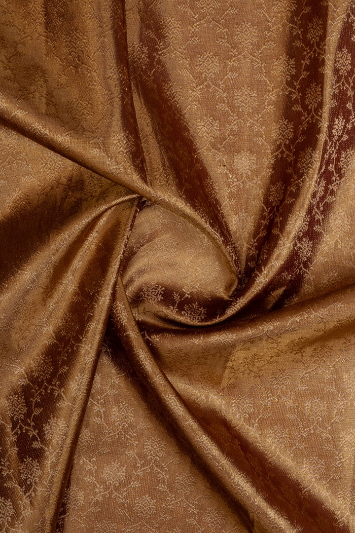 Maroon tissue brocade pure kanchipuram silk saree