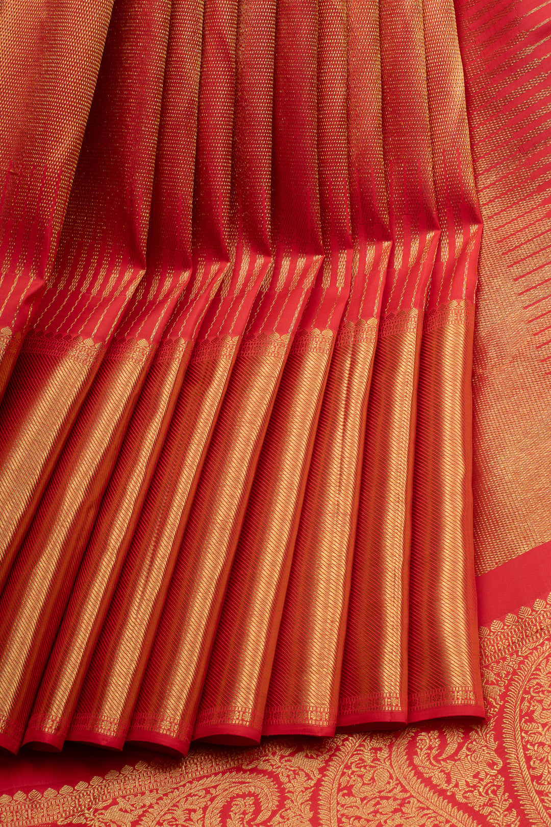 Varalakshmi red brocade temple pure kanchipuram silk saree