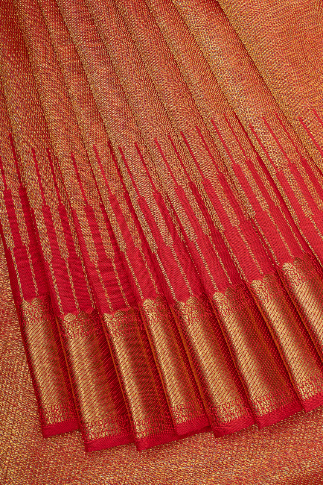 Varalakshmi red brocade temple pure kanchipuram silk saree