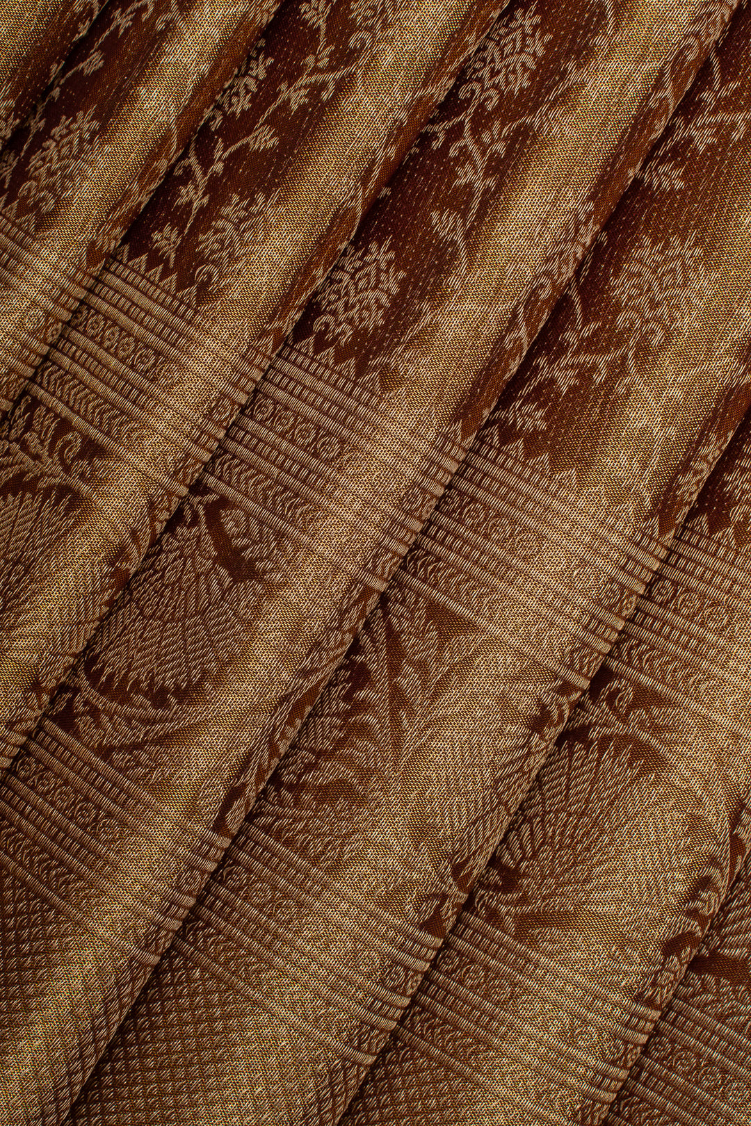 Maroon tissue brocade pure kanchipuram silk saree