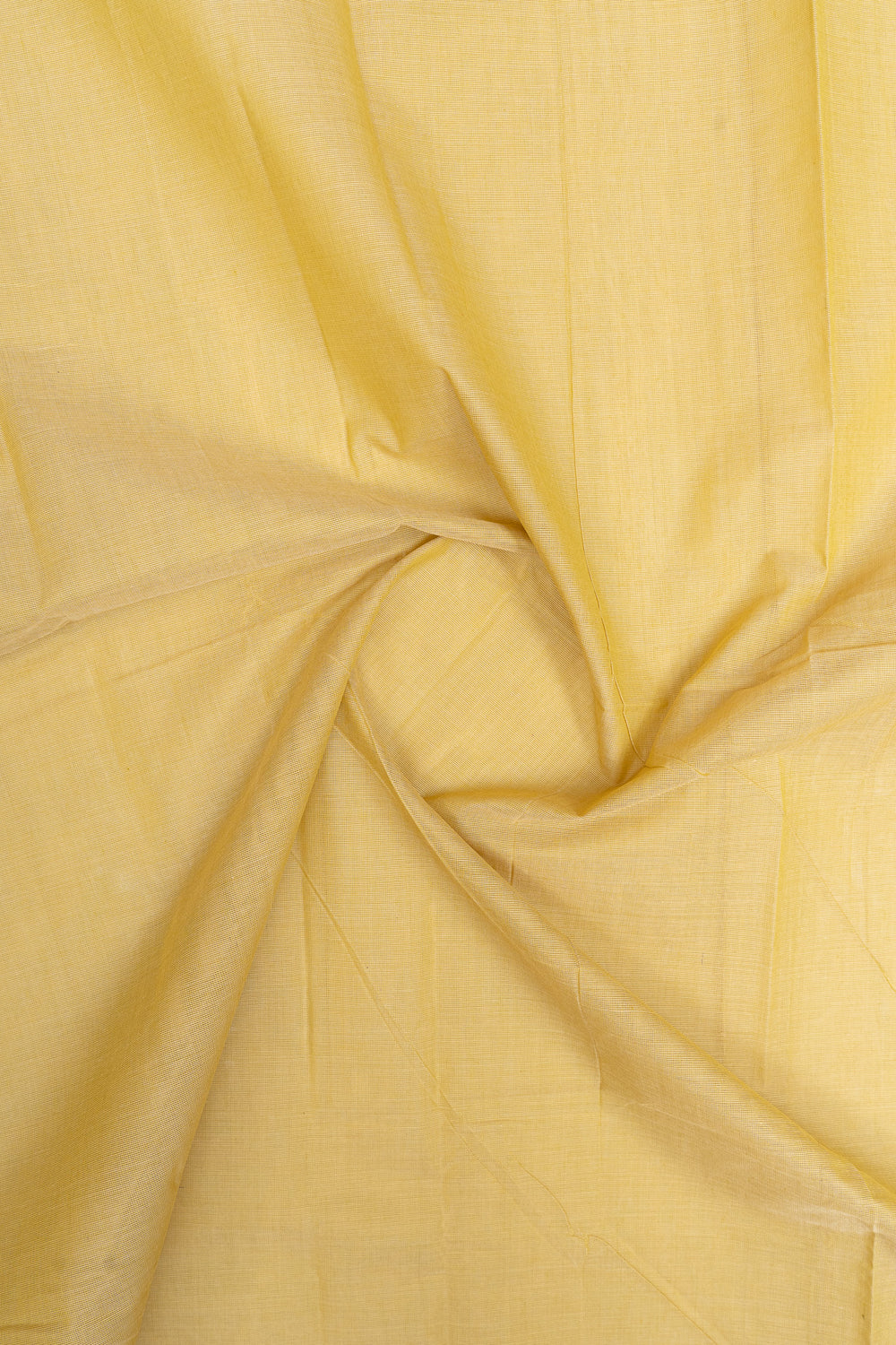 Lemon yellow traditional pure cotton saree