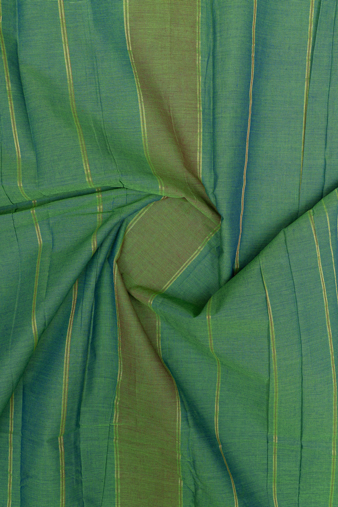 Green traditional pure cotton saree