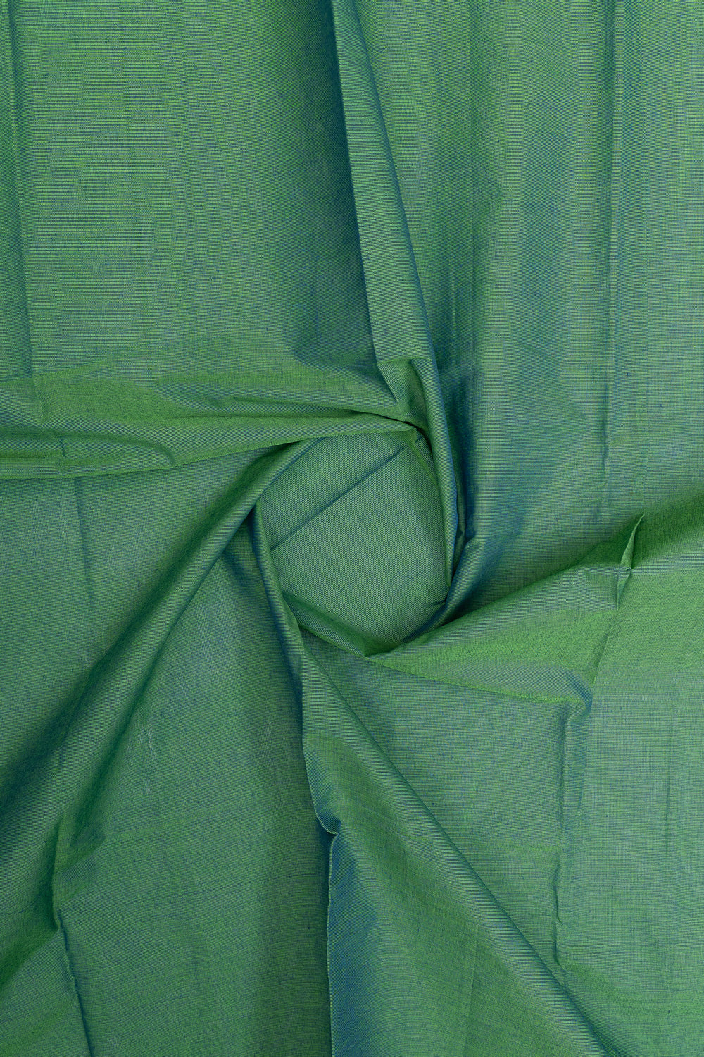Green traditional pure cotton saree