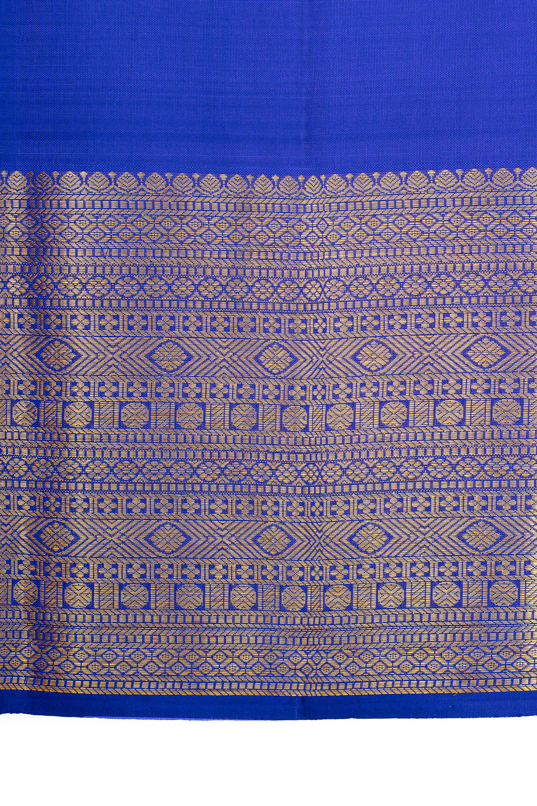 Peacock blue and purple traditional pure kanchipuram silk saree