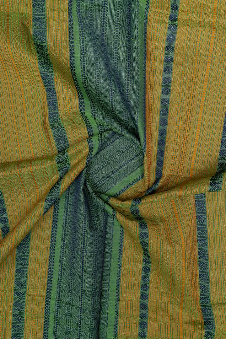 Leaf green  pure cotton saree