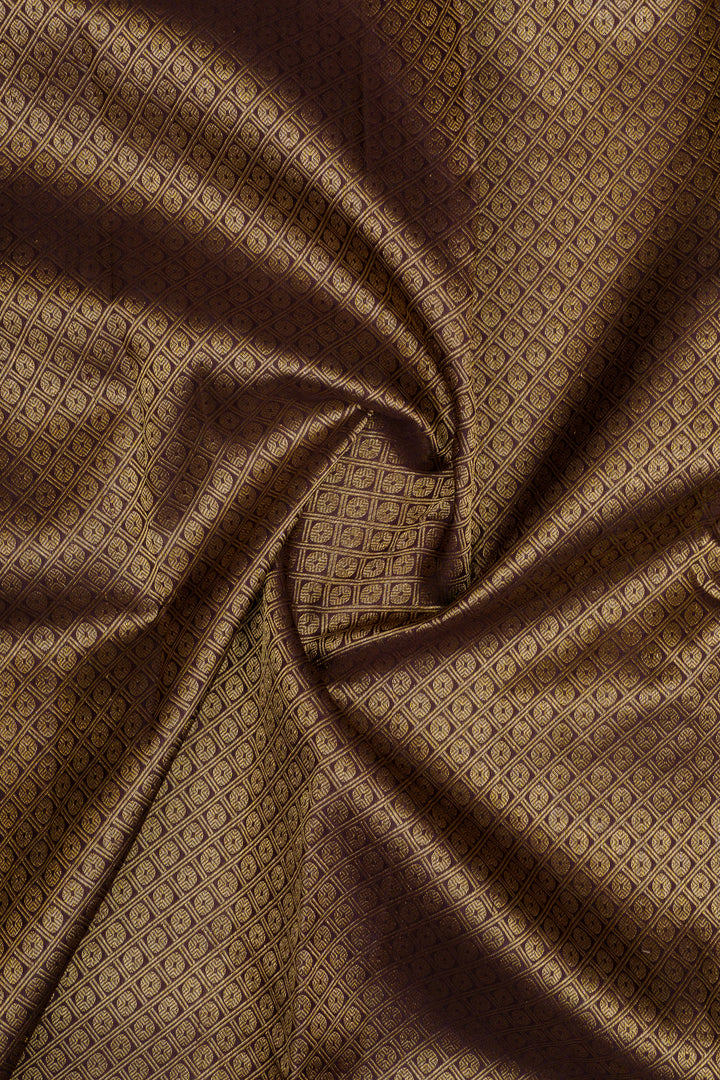 Grey traditional pure kanchipuram silk saree