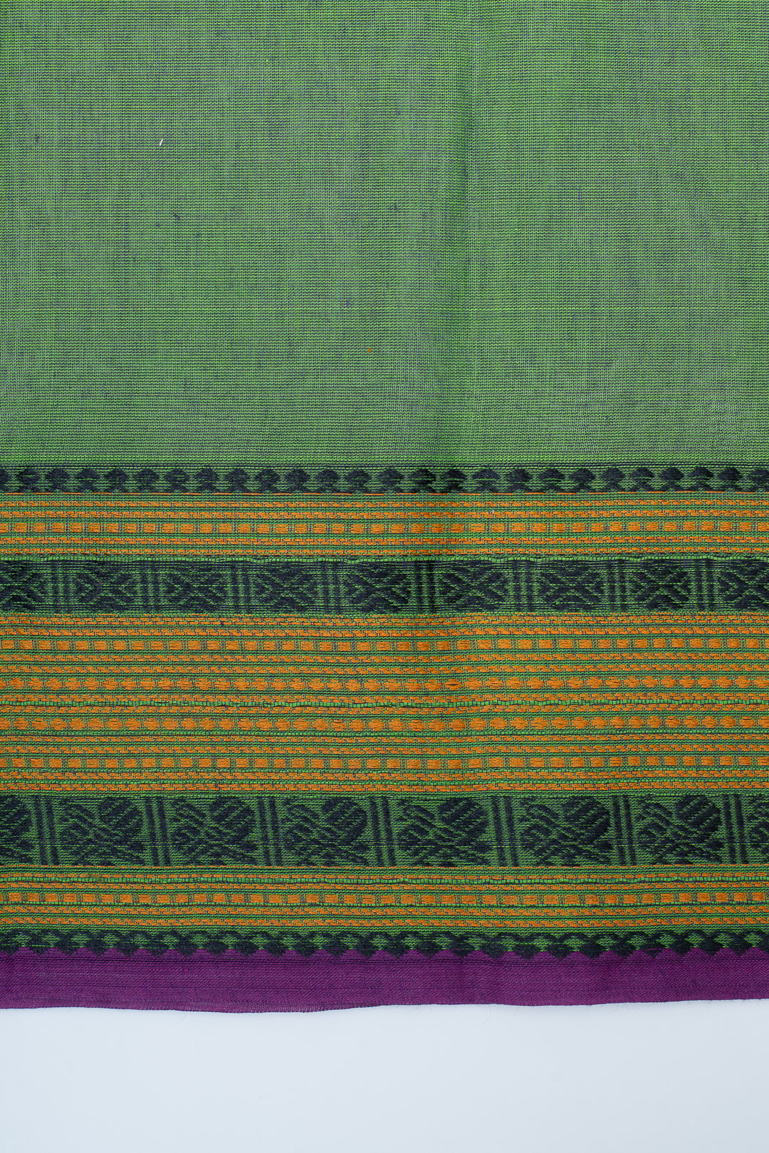 Leaf green  pure cotton saree