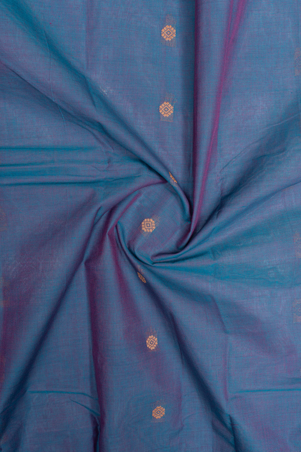 Blue traditional pure cotton saree
