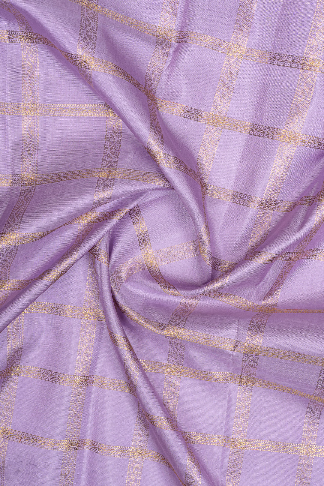 Lilac and red yazhi brocade pure kanchipuram silk saree