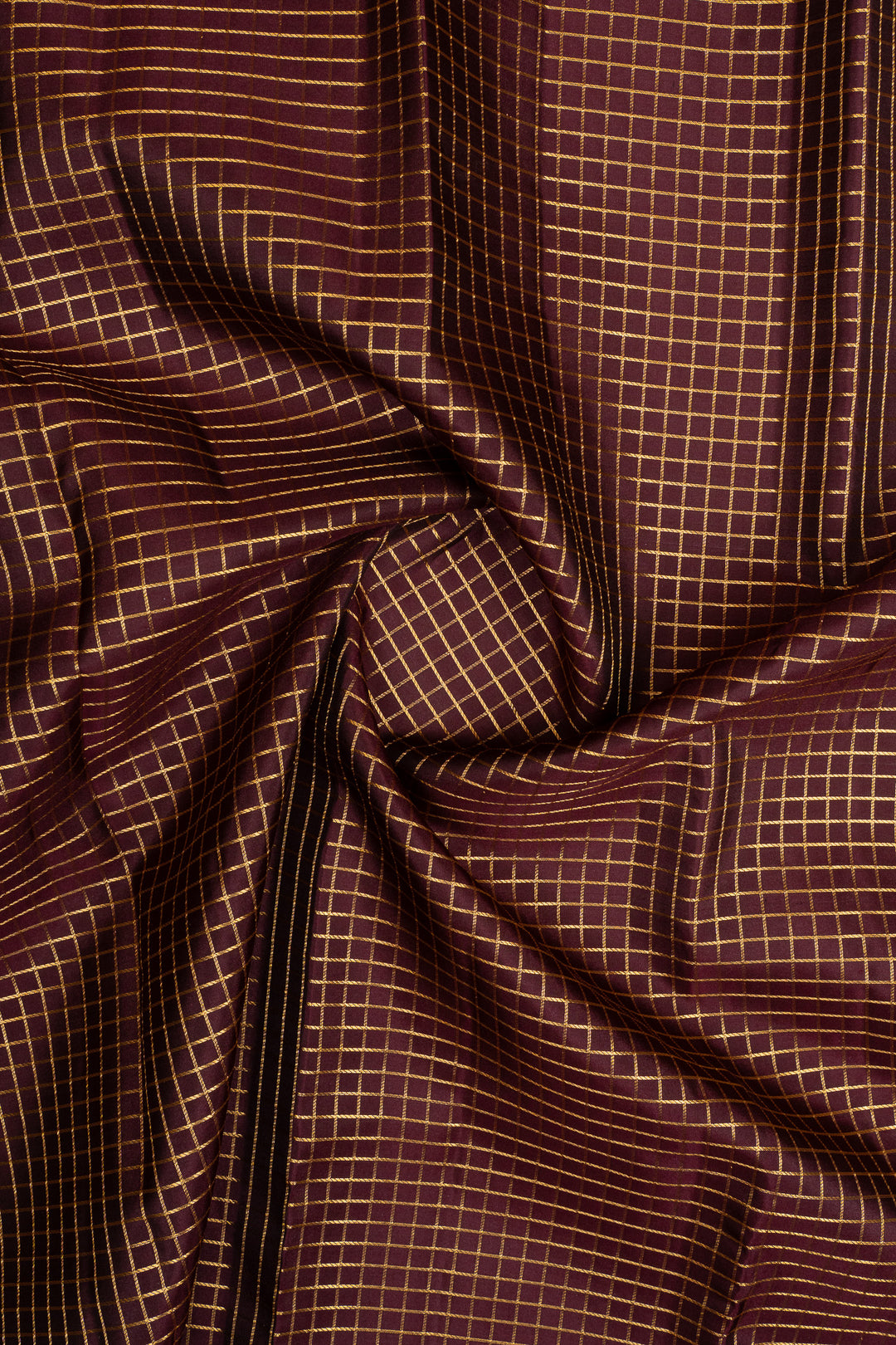 Brown and red varisaipettu pure kanchipuram silk saree