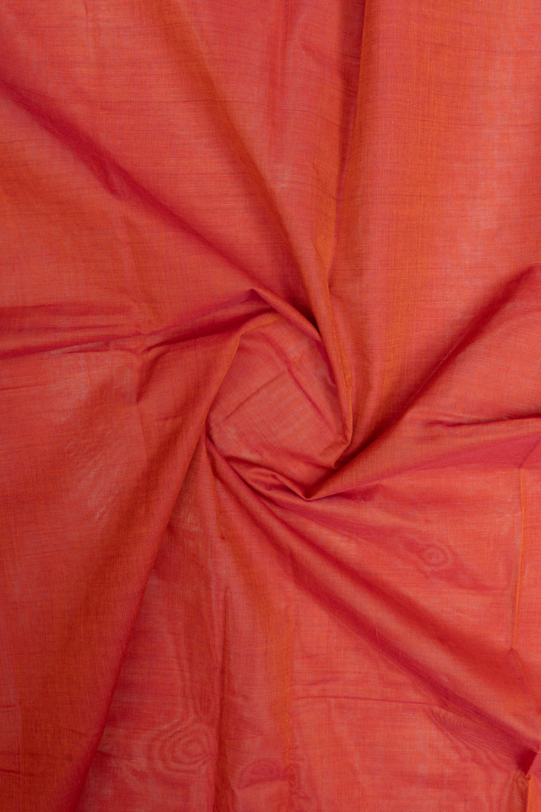 Rust orange traditional pure cotton saree